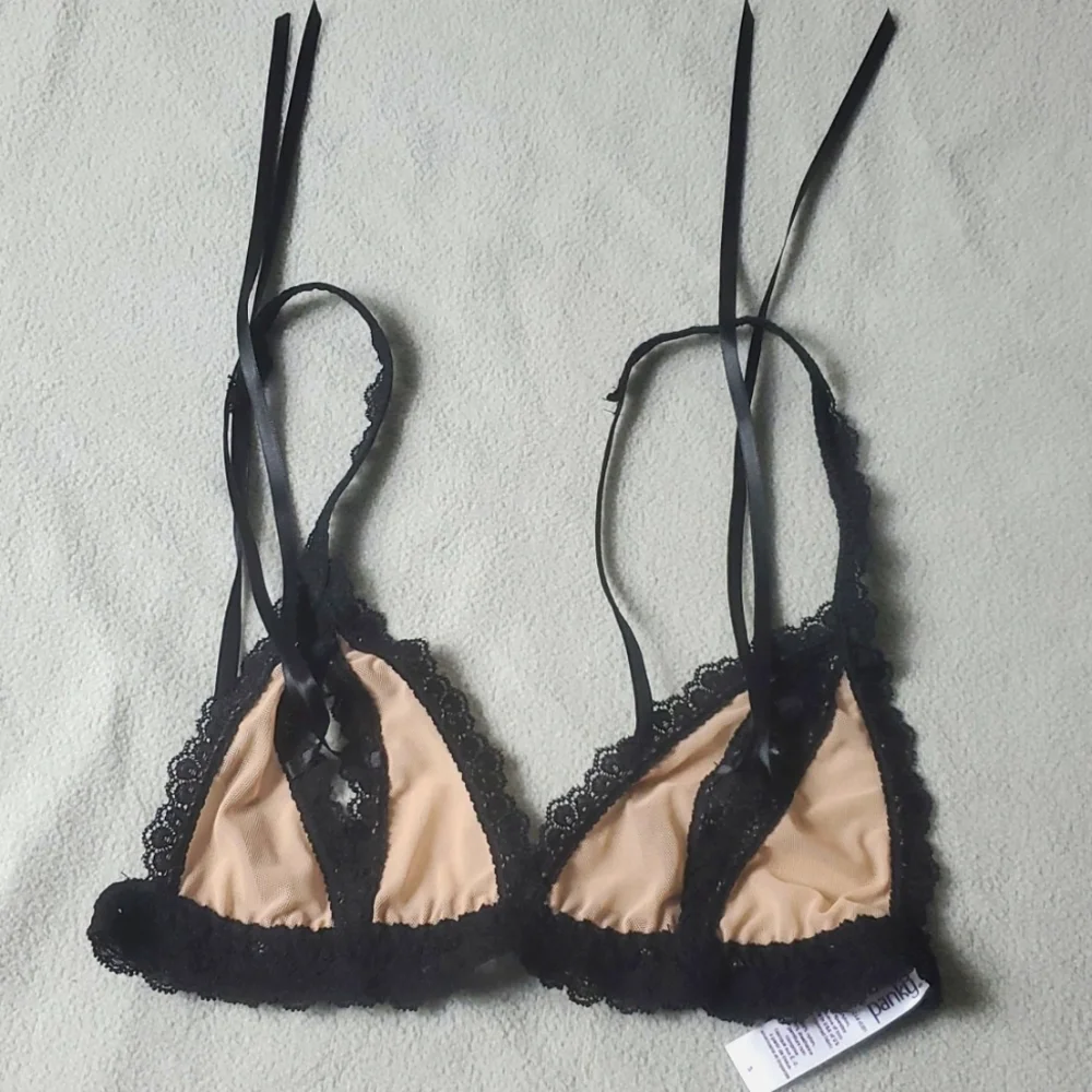 HANKY PANKY WOMEN'S  RACY  NUDE  ILLUSION  BRALETTE  ,NEW, NO TAGS - Picture 2 of 5